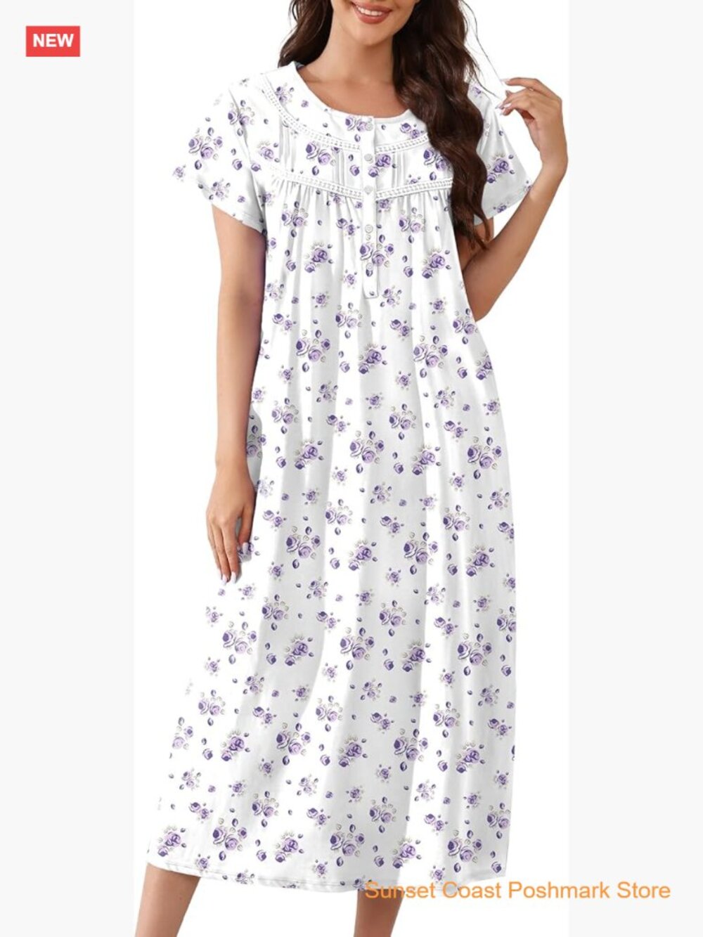 Women Cotton Nightgown Sleeveless U Neck Full Length Sleep Shirt